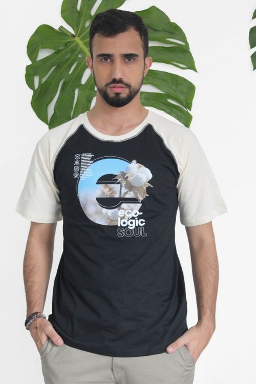 Camiseta Raglan Gola O - Ecologic Soul