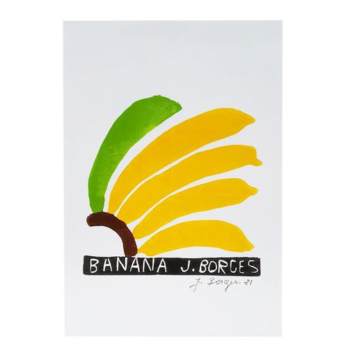 Xilogravura "Banana" P - J. Borges - PE